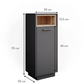 Vicco Beatrice Midischrank 38 x 93 x 30 cm Anthrazit