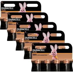 Duracell Plus Baby C LR14 Alkaline Batterie - 20er Verpackung