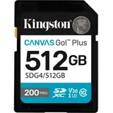 Kingston Canvas Go! Plus Gen4 512GB SDXC Speicherkarte (200 MB/s, C10 UHS-I U3 V30)