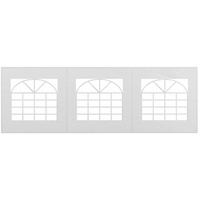 Outsunny Pavillon Seitenteil mit Folienfenster weiß 597L x 200H cm