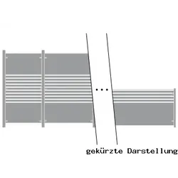 5,22m Zaun GroJa Ambiente aus Glas - ME30792