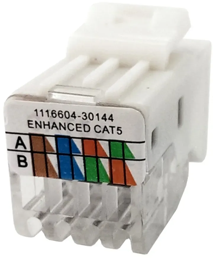 Einbaumodul Internet Modularkupplung KA11-U CAT5e RJ45 8/8 KeyStone Konnektor Netzwerk Adapter SNAP-IN TEM PD12 Einsatz 2106