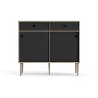 VCM ebuy24 Penny Sideboard 2 Schiebetüren und 2 Schubladen