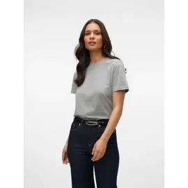 Vero Moda Damen VMPAULINA SS GA JRS NOOS T-Shirt, Light Grey Melange, L