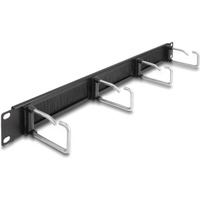 DeLock 19'' Kabelmanagement Bürstenleiste mit 4 Metallbügel 1 HE