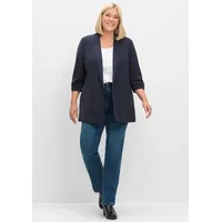 sheego Blusenblazer Longblazer blau 52