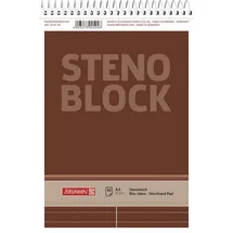 Brunnen Stenoblock 1055761, 60g/qm, 40 Blatt, A5, liniert