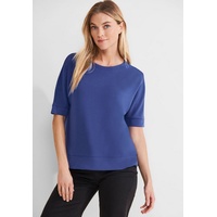 STREET ONE T-Shirt »LTD QR silk look shirt«, mit seitlichen Schlitzen, Gr. 34, intense royal blue, , 99656342-34