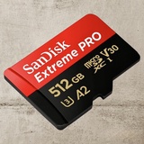 SanDisk Extreme Pro microSDXC UHS-I U3 V30 A2 512 GB + SD-Adapter