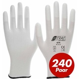 NITRAS Nylon-Handschuhe 6210 PU-Fingerkuppenbeschichtung - 240 Paar - Größe:8