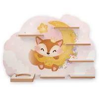 Kreative Feder Regal „Kleiner Fuchs“ für Toniebox und Tonies inkl. 40 Metallplättchen für Flexible Befestigung der Tonie Figuren (Kleiner Fuchs)