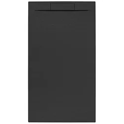 Fusion Rechteckige Duschwanne Gussmarmor schwarz extra flach, in verschiedenen Größe