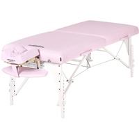 Master Massage cm Montclair Mobil Klappbar Massagebett Massagebank Kosmetikliege Massageliege, Kristallrosa, 79cm