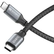 Sonero USB-C auf USB-C 1,0 m Grau/Schwarz