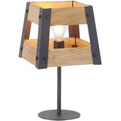 Retro Schreib Nacht Tisch Leuchte Holz Eisen Lese Lampe Schlaf Wohn Zimmer Beleuchtung