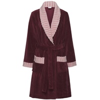 VIVANCE DREAMS Damen Bademantel dunkelrot, flieder-gestreift Gr.XL/44