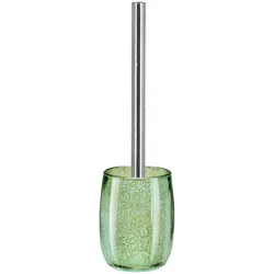 WC-Garnitur KLEINE WOLKE "Mercury", grün, B:10cm H:39cm L:10cm, Sicherheitsglas, Reinigungsbürsten, hochwertige Accessoire Serie aus Glas