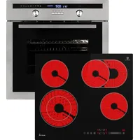 KKT KOLBE Küchentechnik Backofen und Kochfeld SET8013CH59RL - Schwarz