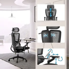 HJH Office Ergo U2 Flex3 Stoff Schwarz