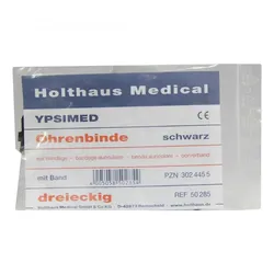 Ohrenbinde schwarz mit Band