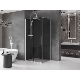 Mexen Velar Duschkabine mit Schiebetür 90 x 200 cm Grau/Weiß 871-090-080-41-20