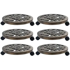 vidaXL Pflanzenroller 6 Stk. Bronze 38 cm Kunststoff