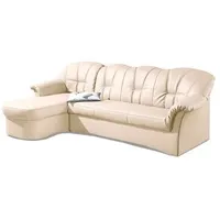 DOMO collection Ecksofa »Papenburg, zeitlose Rückensteppung, elegante Formensprache, L-Form« in großer Farbvielfalt, wahlweise mit Bettfunktion beige