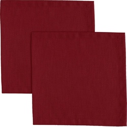 Erwin Müller Stoffserviette Serviette "Madrid" 2er-Pack, (2 St), fleckabweisend Uni rot