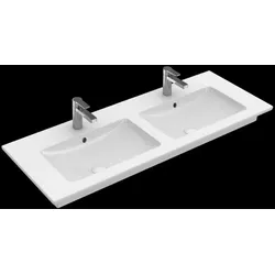 Villeroy & Boch Schrank-Doppelwaschtisch Ventic 4111DJ 1300x500mm Rechteck Weiß Alpin