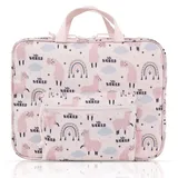 TA Trend Atelier Tasche für tiptoi & interaktive Lernsysteme sowie Hörstifte – Aufbewahrungs- & Transporttasche für Bücher, Zubehör & Kinder-Tablets – Lama Design Rosa