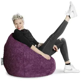 Sitting Point BeanBag Fluffy 70 x 110 cm aubergine