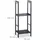 Relaxdays Kaminholzregal Metall 40 x 100 x 30 cm mit 2 Ablagen und 4 Haken Anthrazit