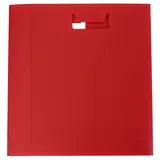 EXXO by HFP Heftbox/Schulheftbox/Pop-Up-Box/Organizer aus PP-Folie mit Automatikboden und Griffen an beiden Seiten, Farbe: Perlfarbe Rot - 1 Stück