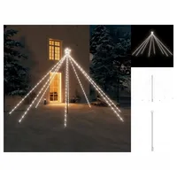 VidaXL Weihnachtsbaum-Lichterkette Indoor Outdoor 576 LEDs Kaltweiß