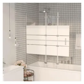 vidaXL Faltbare Duschkabine ESG 120x140 cm Weiß