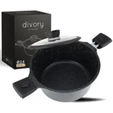 DIVORY Großer Kochtopf 24 cm rund
