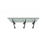 Glaszentrum Hagen - Typ/VBK3 250x90 Glasvordach inkl Halter Schwarz/Matt - Klarglas