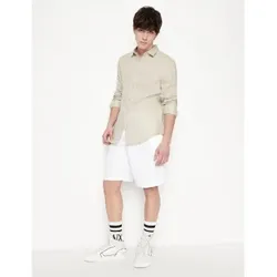 Armani Exchange für Herren. 8NZS67ZNFNZ1100 Weiße Bermuda-Shorts in Leinwandbindung (34), Lässig, Viskose