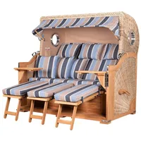 Mr. Deko bene living Strandkorb Komplettset Königssee Teak -