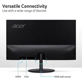 Acer Monitor SB2, SB242Y, Schwarz, 23,8 Zoll, Full-HD, IPS, 100 Hz, 1 ms