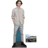 BundleZ-4-FanZ Timothee Chalamet Mini-Karton-Ausschnitt/Standee-Fan-Pack, 90 cm x 29 cm, inkl. Foto der Größe 20 x 25 cm, Grau