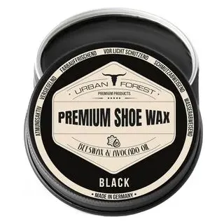 Urban-Forest Schuhcreme Premium Schuhwachs schwarz, mit Bienenwachs und Avocadoöl, 150ml