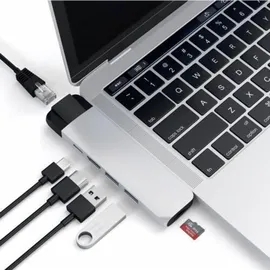 Satechi USB-C Pro Hub Adapter 4K HDMI & Ethernet Silber