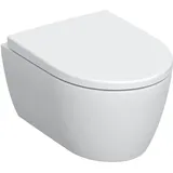Geberit iCon Wand-WC Tiefspüler, spülrandlos, verkürzte Ausladung, geschlossene Form, Rimfree weiß