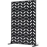 Vevor Paravent 120 x 50,8 x 183 cm Schwarz Metall