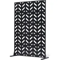 Vevor Paravent 120 x 50,8 x 183 cm Schwarz Metall
