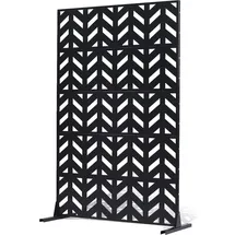 Vevor Paravent 120 x 50,8 x 183 cm Schwarz Metall