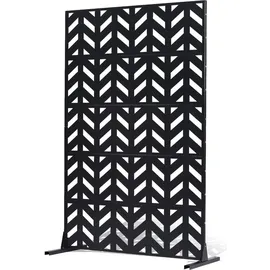 Vevor Paravent 120 x 50,8 x 183 cm Schwarz Metall