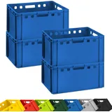 Buri Fleischkiste E3 4x 60x40 cm blau