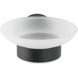 Wenko Seifenablage Bosio Black, Glas, weiß - weiss